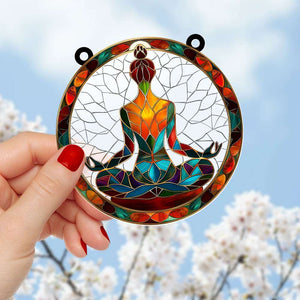 Personalized Gifts For Yoga Suncatcher Ornament 04NATI160824 - Ornament - GoDuckee