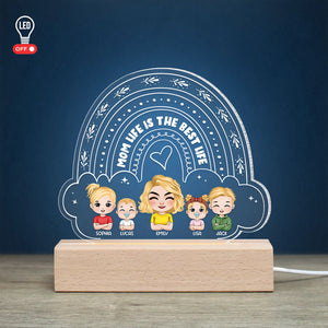 Mom Life Is The Best Life Personalized 3D Led Light - Led Night Light - GoDuckee