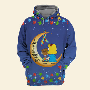 Personalized Gift For Autism Mom Shirt, Love You To The Moon And Back 02qhti0703hg - AOP Products - GoDuckee