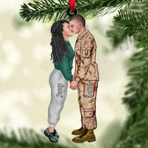 Couple-Personalized Acrylic Ornament- Gift For Him/ Gift For Her- Christmas Gift- Couple Ornament - Ornament - GoDuckee
