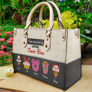 Personalized Gifts For Grandma Leather Bag, Cute Little Treat Bag 02qhti120724 - Leather Bag - GoDuckee