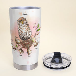 Mum Would Protect Us And Kick Us Simultaneously Personalized Funny Owl Mom Tumbler Gift For Mom - Tumbler Cup - GoDuckee