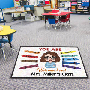 You Are Loved, Amazing, Smart, Important, Personalized Doormat, Gift For Teacher - Doormat - GoDuckee