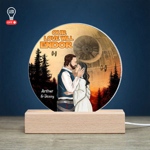 Personalized Gifts For Couples 3D Led Light, Our Love Will Endor 01HUTI120124 - Led Night Light - GoDuckee