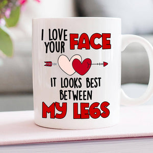 Couple, I Love Your Face, Personalized Mug, Couple Mug - Coffee Mug - GoDuckee