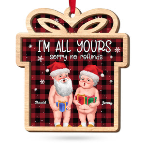 I'm All Yours, Couple Gift, Personalized Wood Ornament, Old Couple Ornament, Christmas Gift - Ornament - GoDuckee