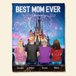 Best Mom Ever Obviously, Personalized Blanket, Gifts For Mom Gifts For Grandma (UP TO 8 MEMBERS) - Blanket - GoDuckee