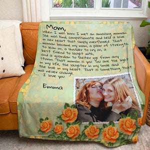 We Love You Mom, Personalized Blanket, Love Mom, Gift For Mom - Blanket - GoDuckee