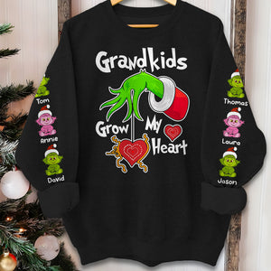 Grandkids Grow My Heart 03OHDT121023 Personalized Shirt, Christmas Gift For Grandparents - AOP Products - GoDuckee