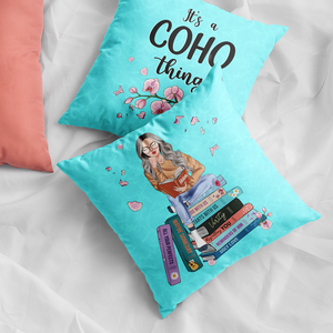 Girl Reading Book 01HUDT070323TM Personalized Square Pillow Gift - Pillow - GoDuckee