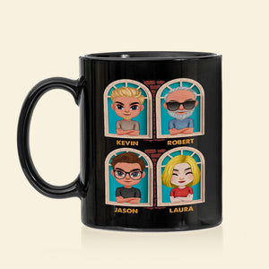 We're Awesome Thank You, Dear Dad Personalized Black Mug Gift 02QHDT190523HH - Coffee Mug - GoDuckee