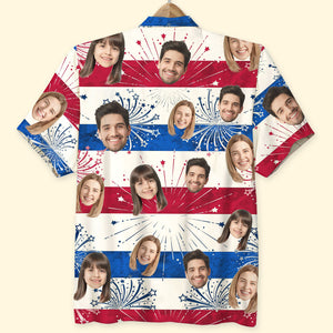 Custom Face Photo Personalized Hawaiian Shirt, Gift For Family - Hawaiian Shirts - GoDuckee