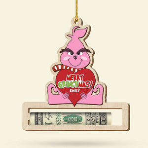 Merry Christmas, Gift For Family, Personalized Wood Ornament, Money Holder Ornament, Christmas Gift 01HUTI211123 - Ornament - GoDuckee