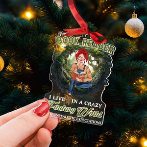 I'm A Book Reader, Gift For Book Lover, Personalized Acrylic Ornament, Book Lovers Ornament, Christmas Gift - Ornament - GoDuckee