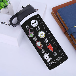 Nightmare Gym, Personalized Water Bottle, Spooky Gym Bottle 01QHTI140723 - Water Bottles - GoDuckee
