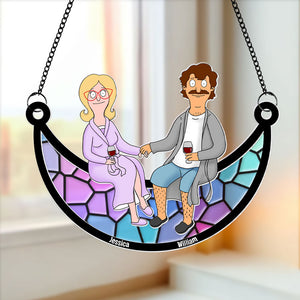 Personalized Gifts For Couple Window Hanging Suncatcher Ornament 02OHTI100225PA - Ornament - GoDuckee