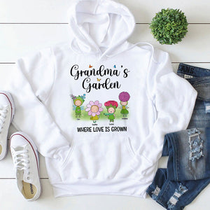 Grandma's Garden, Gift For Grandma, Personalized Shirt, Flower Grandkids Shirt, Grandma Gift - Shirts - GoDuckee