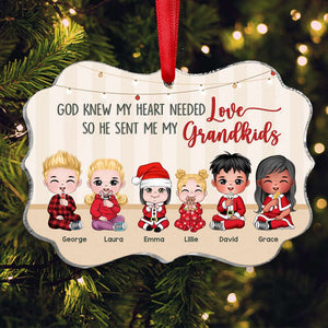 God Knew My Heart Needed Love, Gift For Family, Personalized Acrylic Ornament, Christmas Kids Ornament, Christmas Gift 01ACDT061123HH - Ornament - GoDuckee