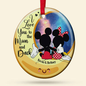 I Love You To The Moon And Back 03ACDT180823 Personalized Ornament, Christmas Gifts For Couple - Ornament - GoDuckee