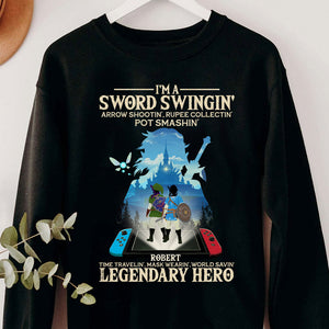 I'm A Sword Swingin', Gift For Game Addict, Personalized Shirt, Custom Game Controller Shirt 03HUTI310723 - Shirts - GoDuckee