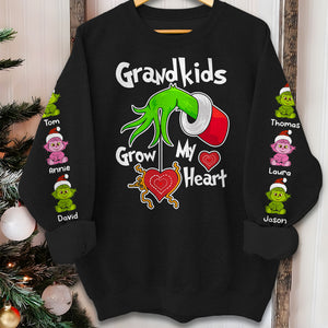 Grandkids Grow My Heart 03OHDT121023 Personalized Shirt, Christmas Gift For Grandparents - AOP Products - GoDuckee