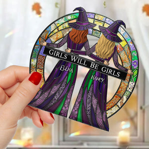 Witch Besties Suncatcher - Personalized Gifts For Besties 02nati090825 - Ornament - GoDuckee