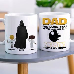 Dad We Love You To The Moon And Ba.. 01hudt020623 Personalized Coffee Mug - Coffee Mug - GoDuckee