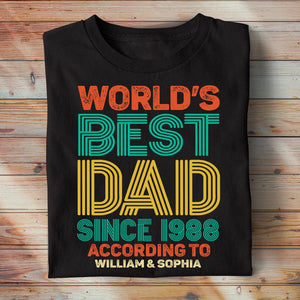 Personalized Shirts World's Best Dad, Dad Grandpa 06HUTI180523 (New) - Shirts - GoDuckee