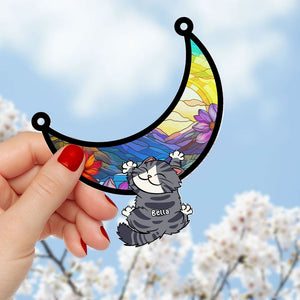 Personalized Gifts For Cat Lovers Suncatcher Window Hanging Ornament 03qhti270424 - Ornaments - GoDuckee
