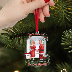 Let's Grow Old, Couple Gift, Personalized Acrylic Ornament, Old Couple Ornament, Christmas Gift - Ornament - GoDuckee