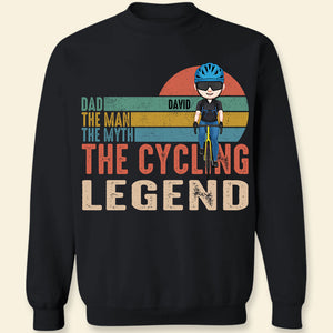 Cycling Dad The Man The Myth The Legend Personalized Shirt, Gift For Dad, Father's Day Gift - Shirts - GoDuckee