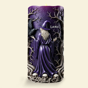 Witch LED Candle - Personalized Gifts For Witch Lovers 02pgti220825 - Led Candle - GoDuckee