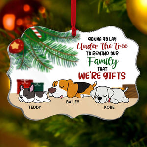 Gonna Go Lay Under The Tree, Gift For Dog Lover, Personalized Ornament, Dogs Laying Ornament, Christmas Gift 05HUDT011122 - Ornament - GoDuckee
