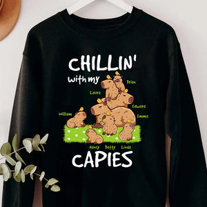 Chillin' With My Capies, Personalized Shirt, Gift For Mom - Shirts - GoDuckee