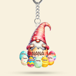 Personalized Easter Gifts For Grandma Keychain 02nati060225 Gnome Nana - Keychains - GoDuckee