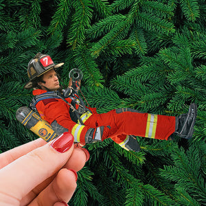 Custom Photo Gift For Firefighter Ornament, Firefighter Hanging 01qhti261124 - Ornament - GoDuckee