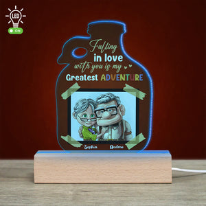 Old Couple Gift, Personalized 3D Led Light 01DNDT180323 Gifts For Couple - Led Night Light - GoDuckee