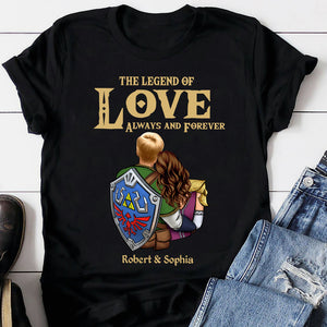 Love Always And Forever - Personalized Couple Shirt - Gift For Couple 04NATI040723HH - Shirts - GoDuckee