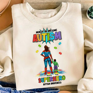 Personalized Gifts For Superhero Autism Mom Shirt 01huti050325pa - Shirts - GoDuckee