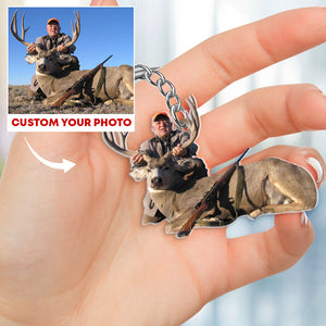 Custom Photo Hunter Gift, Personalized Keychain Gift 07ACDT230623 - Keychains - GoDuckee
