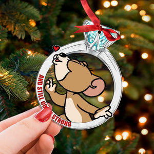 Annoying Each Other, Couple Gift, Personalized Set Of 2 Acrylic Ornament, Mouse And Cat Cartoon Couple Ornament, Christmas Gift 03QHTI241023 - Ornament - GoDuckee