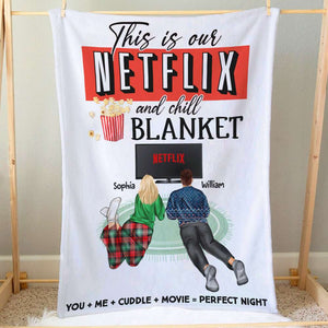 This Is Our Chill Blanket, Couple Gift, Personalized Blanket, Couple Lying Back Blanket 01TOTI150823TM - Blanket - GoDuckee