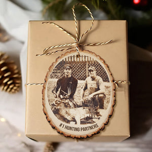 Custom Photo Engraved Effect Wood Ornament, Personalized Gifts For Hunting Lovers 02qhti071025 - Ornament - GoDuckee