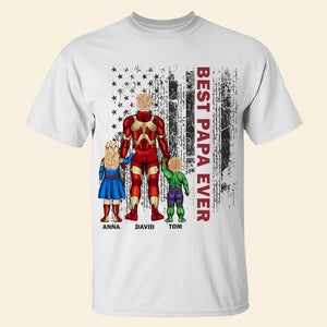 Best Papa Ever, Personalized Father's Day Shirt-7ACDT010523 - Shirts - GoDuckee