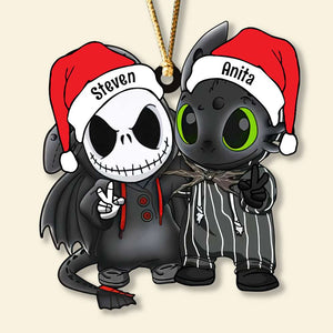 Santa Hat - Gifts For Friends, Couple 022ACDT031023 Personalized Acrylic Ornament, Christmas Gifts - Ornament - GoDuckee