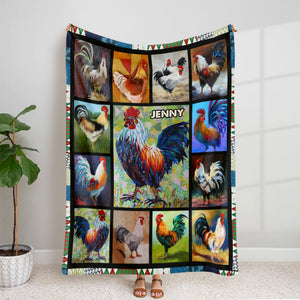 Personalized Gifts For Chicken Lover Blanket, Rooster Art 04qhti261224 - Blanket - GoDuckee
