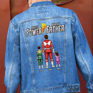 Power Father Denim Jacket - Personalized Gifts For Dad 03huti170525 - Denim Jacket - GoDuckee