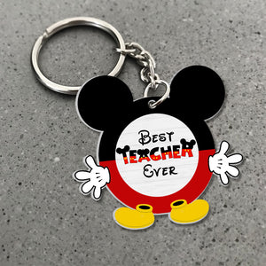 Best Teacher Ever, Gift For Teacher, Personalized Keychain, Custom Name Teacher Keychain, Back To School Gift 02QHTI040723 - Keychains - GoDuckee