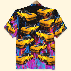 Gift For Muscle Car Lover, Personalized Hawaiian Shirt, Summer Car Custom Hawaiian Shirt - Hawaiian Shirts - GoDuckee