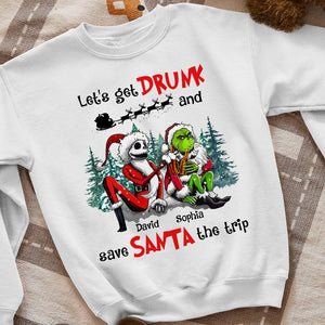 Let's Get Drunk And Save Santa The Strip 03HUDT310823 Personalized Shirt, Gifts For Friend - Shirts - GoDuckee